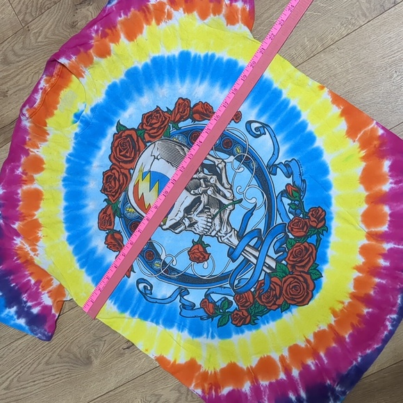 Grateful Dead tie dye skull and Roses T-shirt size Large - Picture 5 of 9